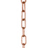 Aluminum Traditional Link Rain Chain Replacement Downspout for Gutters, Brushed Copper Finish